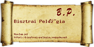 Bisztrai Pelágia névjegykártya